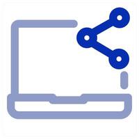 Laptop Share icon concept vector