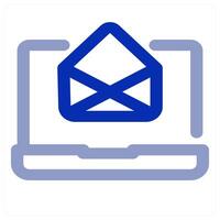 Laptop Message and notificaion icon vector