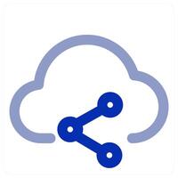 Cloud Share and storage vector