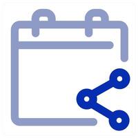 Share Calendar concept icon vector