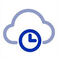 Cloud Time and hour vector