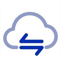 Cloud Sync and backup icon vector