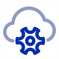 Cloud Maintenance and server icon vector