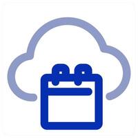 Cloud Calendar and schedule vector