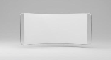 Displaying Blank Curved Screen for Technology Mockup in Light Studio photo