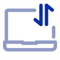 Laptop Synchronization concept vector