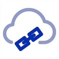 Cloud Link and network icon vector