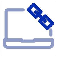 Laptop Link and conceptconnection vector
