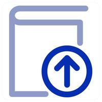 Upload Book and digital vector