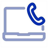 Laptop Call and conference icon concept vector