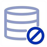 Server Prohibited and forbidden icon concept vector