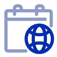 Global Calendar icon concept vector