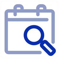 Search Calendar concept icon vector