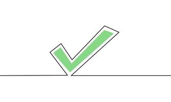 Continuous line drawing of Checklist isolate on a white background vector