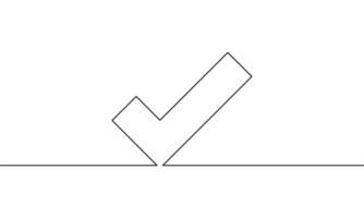 Continuous line drawing of Checklist isolate on a white background. vector