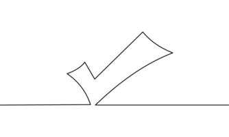Continuous line drawing of Checklist isolate on white background. vector