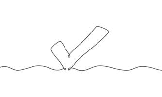 Continuous line drawing of Checklist isolate on white background vector