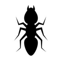 Simple design ant silhouette. vector