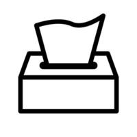 Minimalist design tissue box icon. vector