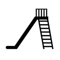 Simple slide silhouette icon. vector