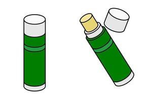 Flat design chapstick icon set. vector