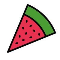 Simple watermelon slice icon. vector