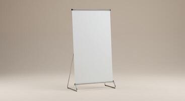 Presentation Board on Stand with White Paper in Studio Setting photo