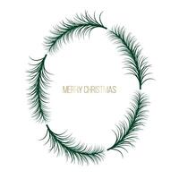 pine frame, border of spruce, pine Christmas branches vector