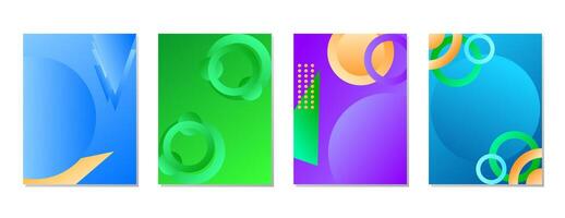 SET GRADIENT LIQUID COLOR. POSTER BACKGORUND DESIGN TEMPLATE vector