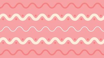 Pink abstract background with cute wavy lines pattern. Seamless Wave Pattern vector