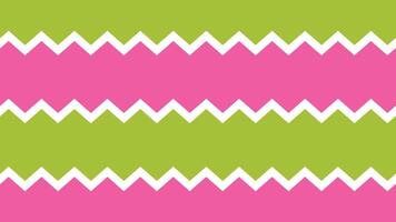 Cute zigzag pattern background with green and pink color. Zig zag line texture abstract geometry background vector