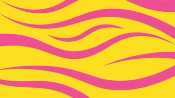 Abstract yellow background with pink wave pattern vector