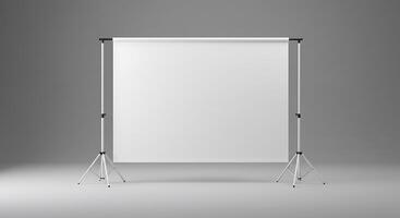White Backdrop with Tripod Stands Simple Studio Setup Background photo