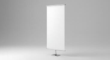 Standing Roll Up Banner Display Ready for Custom Graphic Design photo