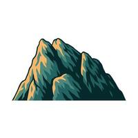 Colorful design illustration of a mountain with a white background vector