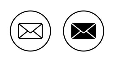 Envelope mail, message icon on circle line. Newsletter web sign. New email symbol vector