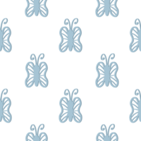 Blue butterflies pattern design shape pattern elements for fabric and more. png