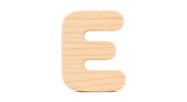 Wooden Letter E - Simple Educational Toy Block for Learning photo