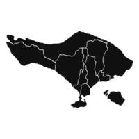 Bali indonesia map. Map of Bali Island is isolated on a white background. vector