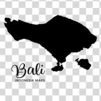 Map of Bali Island with title. Map of Bali Island is isolated on a white background. illustration. vector