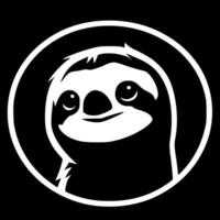 Premium Black and White Sloth Icon - High-Quality Design for T-Shirts, Mugs, and More - Perfect for Animal Lovers and Unique Gift Ideas vector