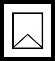 Premium Black and White Photo Frame Icon - High-Quality Design for T-Shirts, Mugs, and More - Perfect for Home Decor and Gifts vector