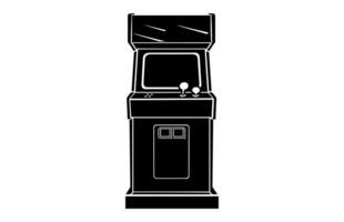 Arcade Game Machine Black Clipart Silhouette vector