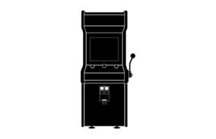 Arcade Game Machine Clipart Silhouette isolated on a white background vector
