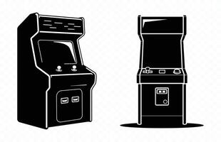 Arcade Game Machine Silhouettes vector