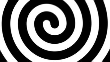 A bold black-and-white spiral draws the viewer inward, creating a mesmerizing optical illusion of infinite movement and visual vortex video