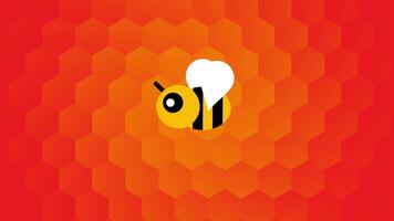 A single bee stands out on a glowing honeycomb background, representing individuality in a sea of repetition and natural geometric harmony video