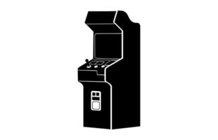 Arcade Game Machine Silhouette Clipart isolated on a white background vector