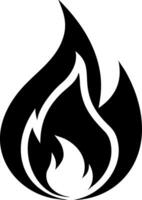 Minimalist Flame Icon , Clean and Modern Design vector