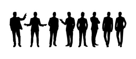 set of people man silhouette vector